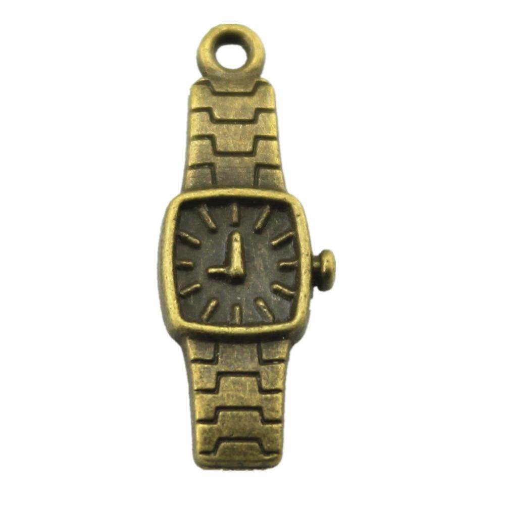 

Аксессуары для ювелирного бренда: WYISYWG Античная бронза Цвет Часы Шармы 23x9мм 10Pieces