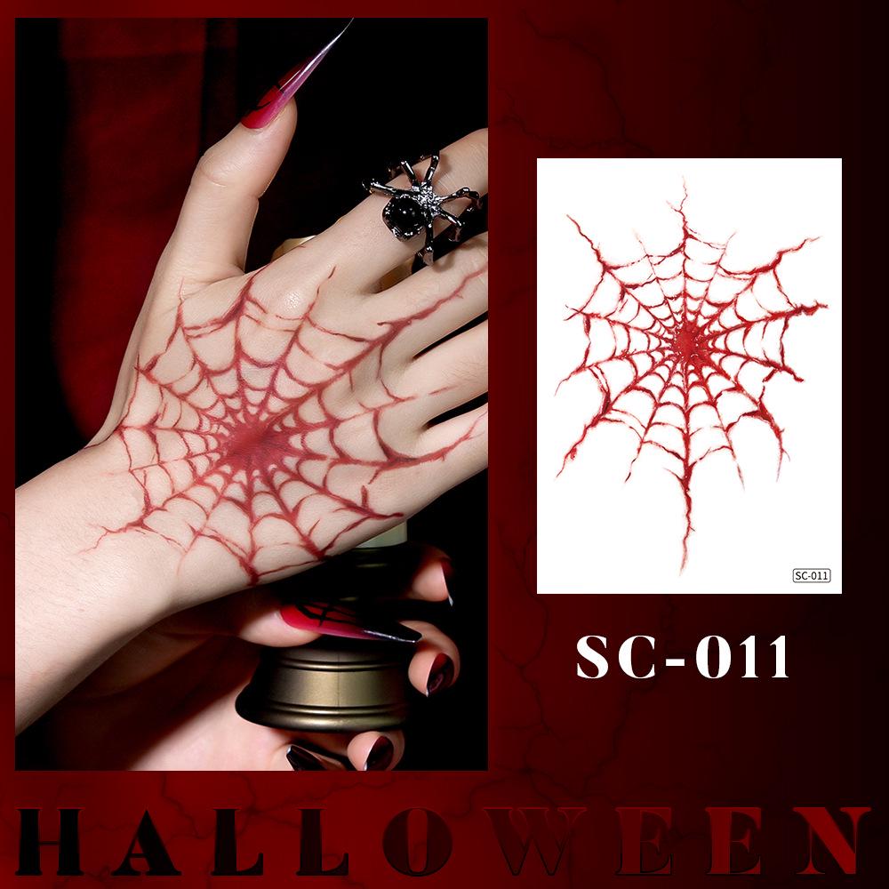 Waterproof Halloween Tattoo Stickers: Realistic Scars, Veins, and Cracks for Face and Arms
