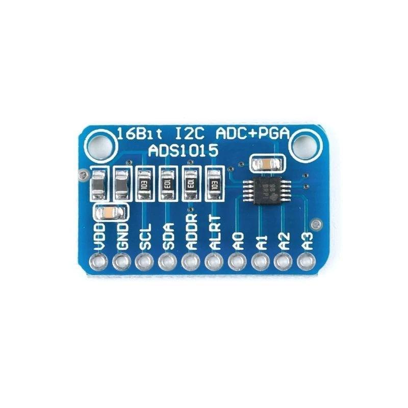 ADS1015 12 Bit I2C ADC Module with Programmable Gain Amplifier for Beginner Electronic Learning DIY Practice Projects