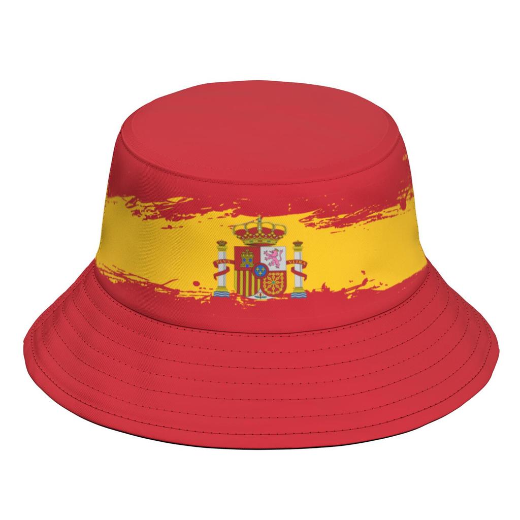 Spain Free Custom Name Number Teams Logo Esp Bucket Cap Nation Flag Es Spanish Country College Print Photo Text Fisherman Hats