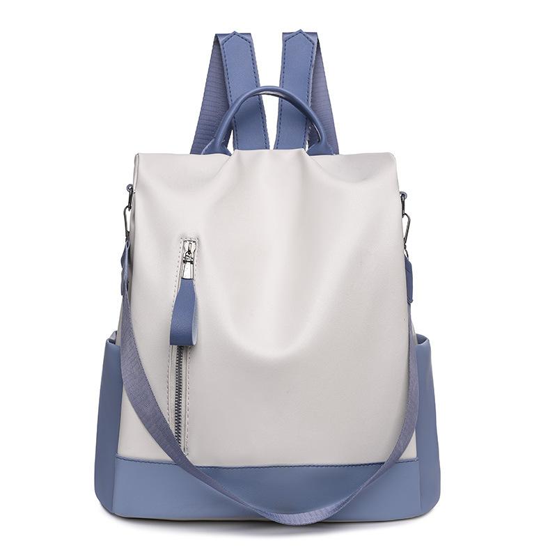 Nouveau Sac à Dos Mode Simple Color Block, Sac à Bandoulière Simple Grande Capacité, Sac à Dos Tendance Décontracté, Tendance Sacs pour Femmes