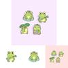 Frog Cute Unique Playing Music Brooch Beautiful Strawberry Accented Pin Alloy