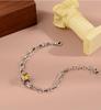 Korean Vintage Purple Diamond Cube Bracelet for Women