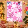 Polyester Wall Tapestry with Kissy Missy Design, Decorative Hanging for Bedroom Living Room Dorm