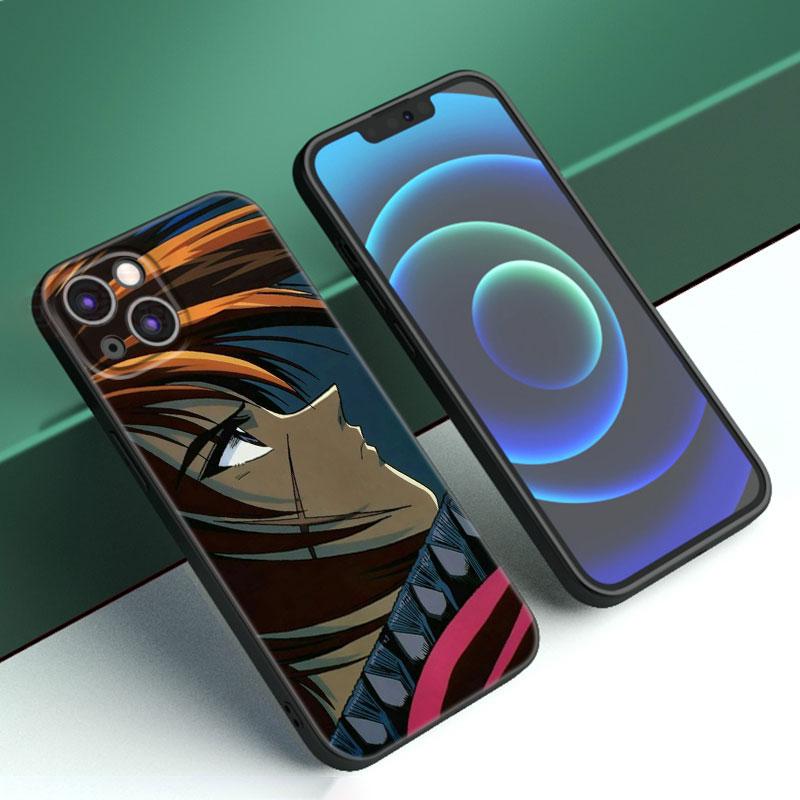 Rurouni Kenshin Anime Phone Case For Apple iPhone 12 13 Mini 11 14 15 Pro Max 7 8 Plus X XR XS SE 2020 2022 Black Silicone Case