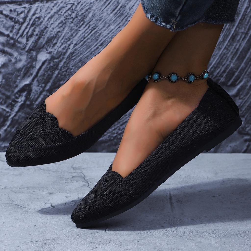 Fashion Women Flats Women Solid Slip Designer Casual Breathable Mesh Shoes Women Loafers Comfortable Shoes 2025 Pointed Toe Flat Shoes