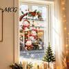 No Glue Window Decals Fall Harvest Static Clings, Squirrel Elk Snowman Stickers, Reusable Christmas Decorations No?Glue Glass for Autumn Thanksgiving