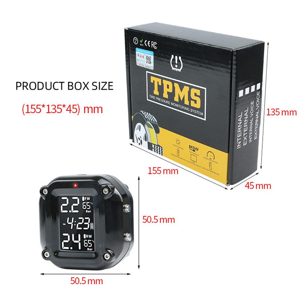 Motorcycle TPMS Tire Pressure Sensor Tyre Pressure Monitoring System External Sensor for Motorbike Autobike Scooter Motor TMPS