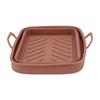2 Pcs Silicone   Cooker Pot with Handle Rectangular Fryer Liner Tray Replacement for Kitchen Cooking Accessories