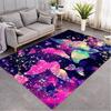 Area Rugs Floor Carpet Mat Neon Colorful Butterfly Pattern Non Slip Print Floor Mat for Living Room Bedroom Kitchen Home Decor