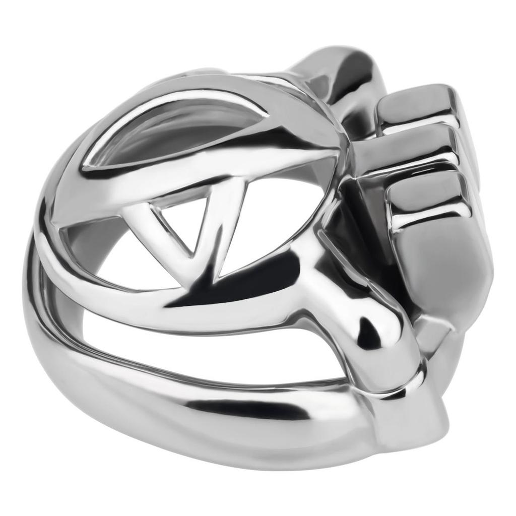 FRRK Men's Stainless Steel Cock Chastity Lock - Adult Toy