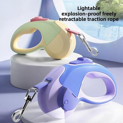 Einziehbare leuchtende automatische Hundeleine für mittelgroße und kleine Hunde, die mit dem Hundeseil spazieren gehen, Hundekette, Teddy Out, Heimtierbedarf