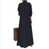 Long Shirt Solid Long Front Maxi [NICE SELECTION] Women's Dress, Dress, Color, Sleeves, Opening, Pockets, Length, Figure-Flattering (JP, Alphabet, M,
