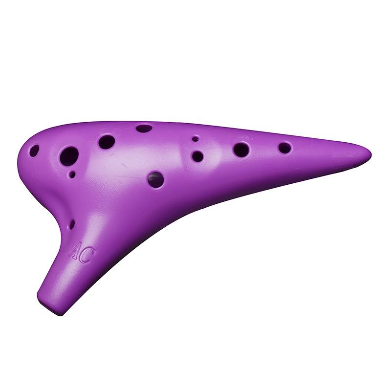 12-Hole Alto C Key Resin Ocarina: Beginner-Friendly Musical Instrument for Adults and Children. фиолетовый