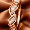 Korean-style Minimalist Ring with Interwoven Leaf Design and Full Diamond Embellishments Light Luxury, Versatile, and Fashionable Thin Ring for Women
