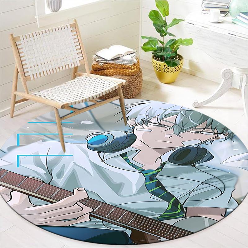 Alien Stage Round Area Rug,Carpet Rug for Living Room Bedroom Sofa Playroom Decor,Non-slip Floor Mat