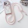 For iPhone 17 Pro Case Compatible with MagSafe Electroplating TPU Phone Cover with Long Lanyard