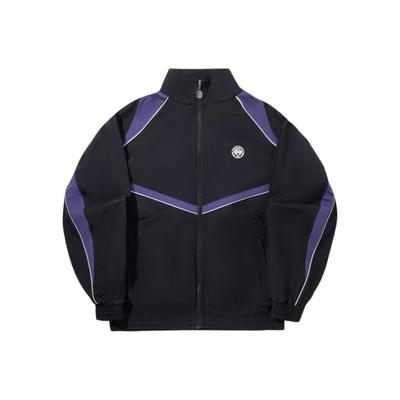 Giacca Versatile alla Moda Li Ning Larga con Collo Rialzato a Blocchi di Colore Uomo Giacca AFDVG17-1