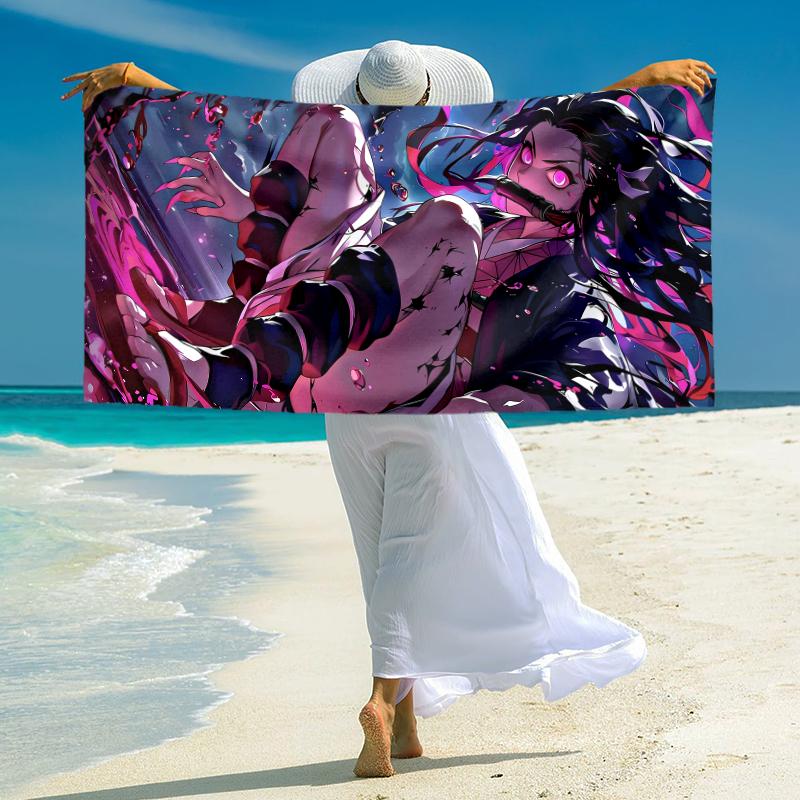 1Pc Dark Fantasy Warrior Beach Towel Microfiber Beach Towel Thin Absorbent For Beach Swimming Yoga Bath Sports 0917303