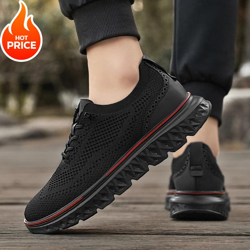 

Men Sneakers Men Mesh Casual Shoes Fashion Lightweight Breathable Soft Soled Shoes Summer Outdoor Sports Fitness Large Size 48 46 чорний