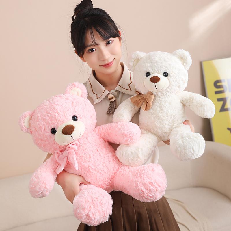 Soft Bear Plush Toys White Pink Brown Bear Super Charming Huggable Pillow Stuffed Cartoon Animal Cushion Children Birthday Gift