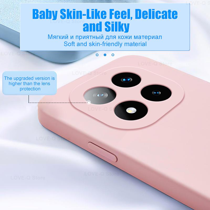 For Redmi Note 14 Pro Plus 5G Case Luxury Liquid Silicone Phone Case For Xiaomi Redmi Note 14 Note14 Pro Plus Shockproof Soft Cover