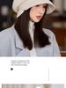 Women's British Style Windproof Beret - Versatile, Warm Metal Label Pleated Painter Hat for Autumn & Winter