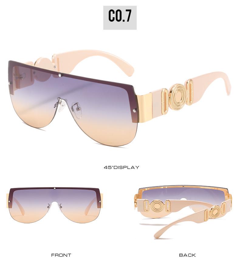 2021 Trendy European & American One-Piece Large Frame Sunglasses