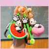 Entzückender Frucht Panda Schlüsselanhänger Niedlicher Cartoon Paar Anhänger Für Rucksack Auto Geschenk