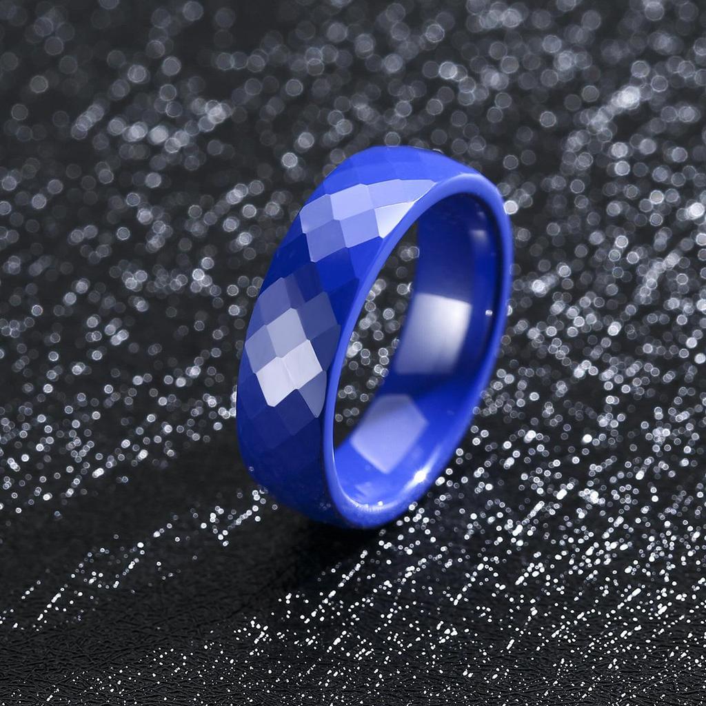 Fede nuziale in ceramica unisex da 6 mm, anello nero bianco verde blu lavanda per donna e uomo, ipoallergenico, taglia USA 5-12