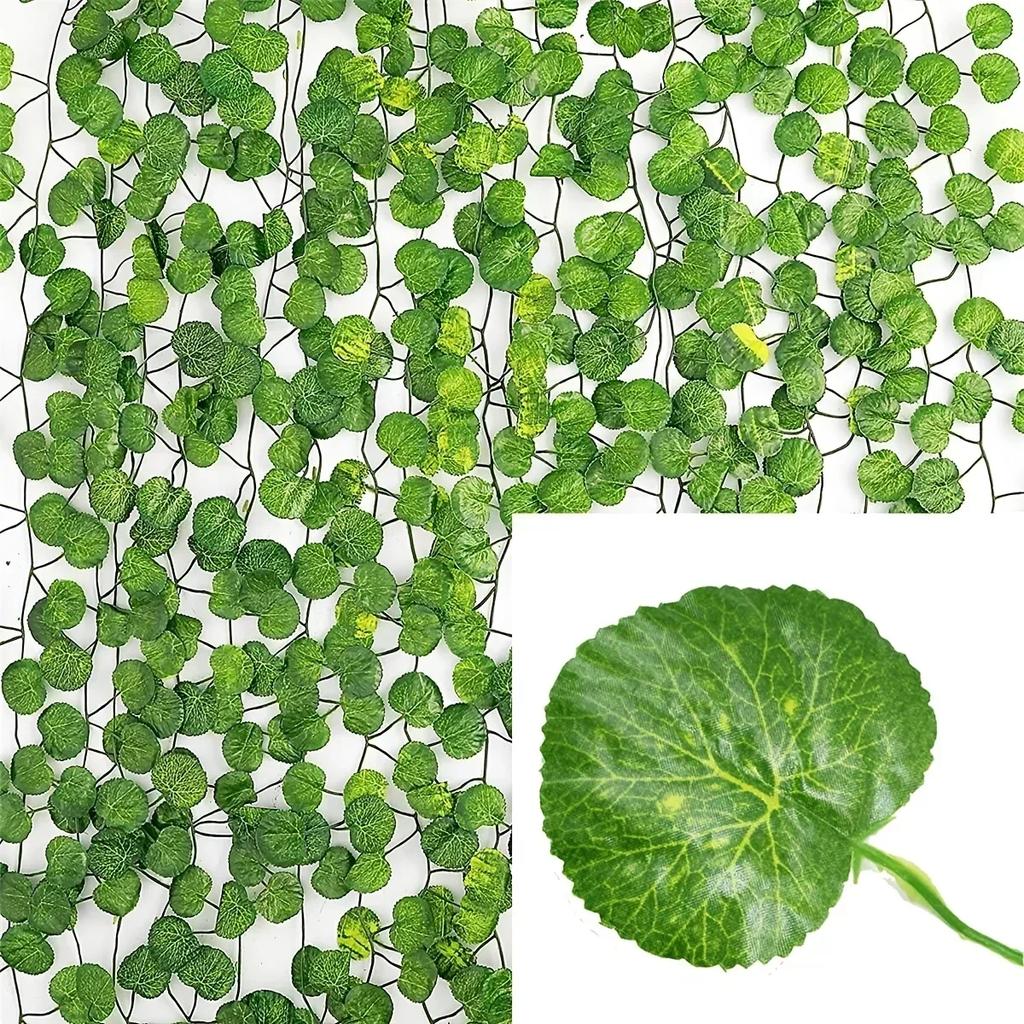 2-40M Artificial Green Ivy Vine Garland Fake Leaf Plants Rattan Hanging Creeper Garlands for Garden Wedding Party Wall Decors