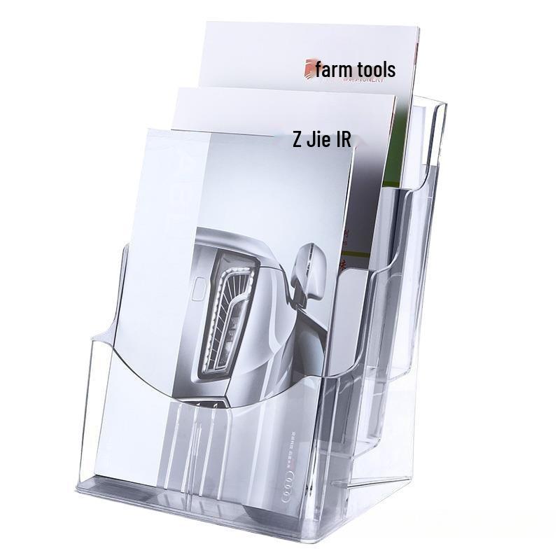 A4 Acrylic Three-Layer Brochure and Leaflet Display Stand