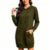 2026 European & American Women's Casual Long-Sleeve Hoodie Dress