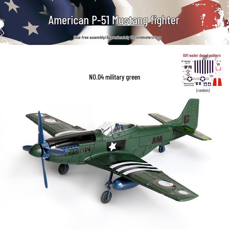 1/48 Scale WWII Corsair & Spitfire Fighter Aircraft Model Kit - 4D Assembly for Boys, Military Collection Ornament (30 Variations)
