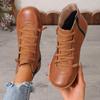 British Style Low-tube European and American Boots New Women's Boots Large Size British Martin Boots Casual Short Boots