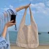 Faltbare Böhmische Häkeltasche Aufwendiges Hohlmuster Gestrickte Umhängetasche Fotografie Requisite