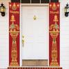 Happy Diwali Decoration Door Banner - Porch Signs Welcome Banner Backdrop for Deepawali Festival of Lights - Hanging Decoration Yard Sign for Home