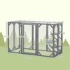 71  Outdoor Wooden Cat House With Three Platforms Large Door Water Resistant Roof For Multiple Cats Grey