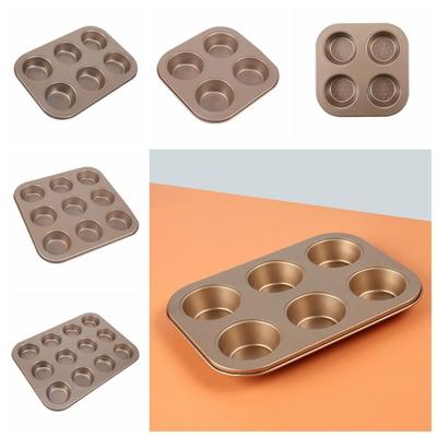 Carbon Steel Muffin Dessert Tray DIY Cupcake Baking Mould Small Muffin Pan  Baking Supplies