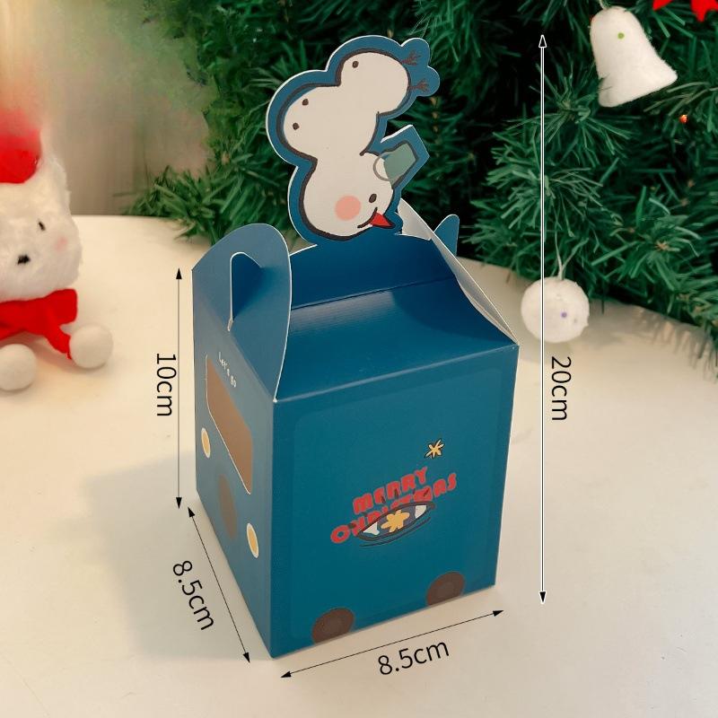 

Рождественская коробка с яблоками Рождественская коробка с фруктами Детская подарочная коробка с конфетами для девочек Подарочная сумка с праздничными украшениями Blue Snowman/10pcs