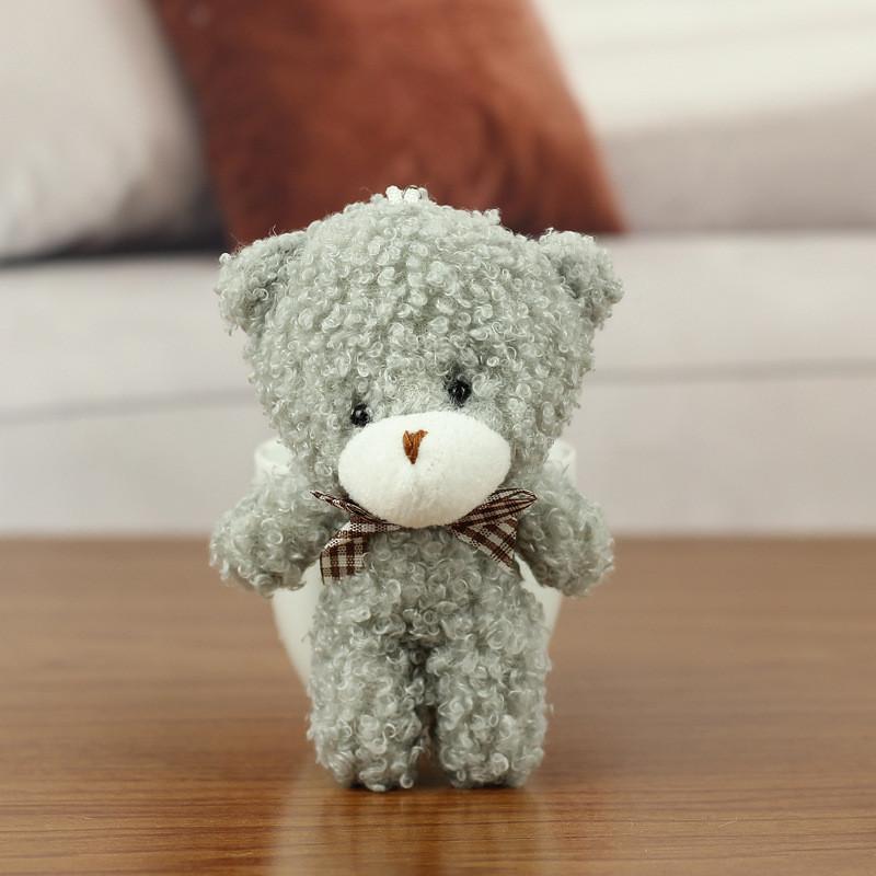 Teddy Mini Endearing Bear Plush Pendant Soft Short Fur Keychain Cute Kids Accessory