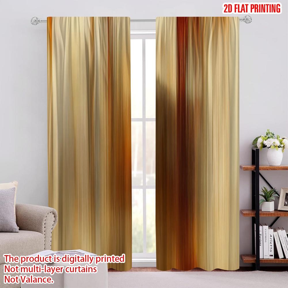 

2D flat printing 2pcs Clearance Sale Curtain Smooth Color Durable Polyester,Without Electricity Family Party for bedroom living 52.50 × 116.00 cm 2 pcs
