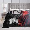 Rock Star Johnny Hallyday Blanket Quality Warm  Bedding Throws Winter Decorative Couch Chair Pattern Bedspread