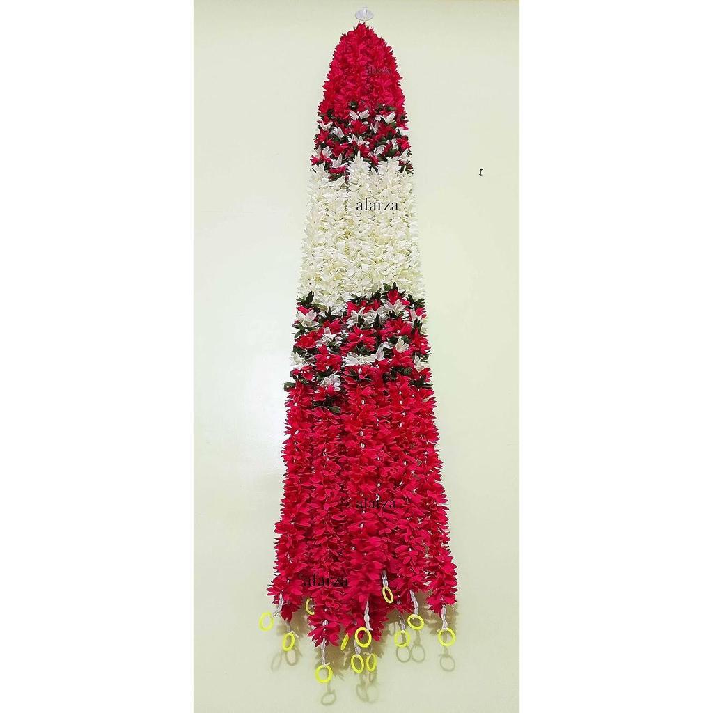 Afarza Artificial Flower Garland Toran For Door Entrance Home Decoration Hanging 4Pieces 5Ft (P-Pink-White), 60 Inch