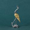 Golden Auspicious Zinc Zinc Zinc Alloy Antique Home Decor Crafts Phoenix Figurine Incense Stick Holder