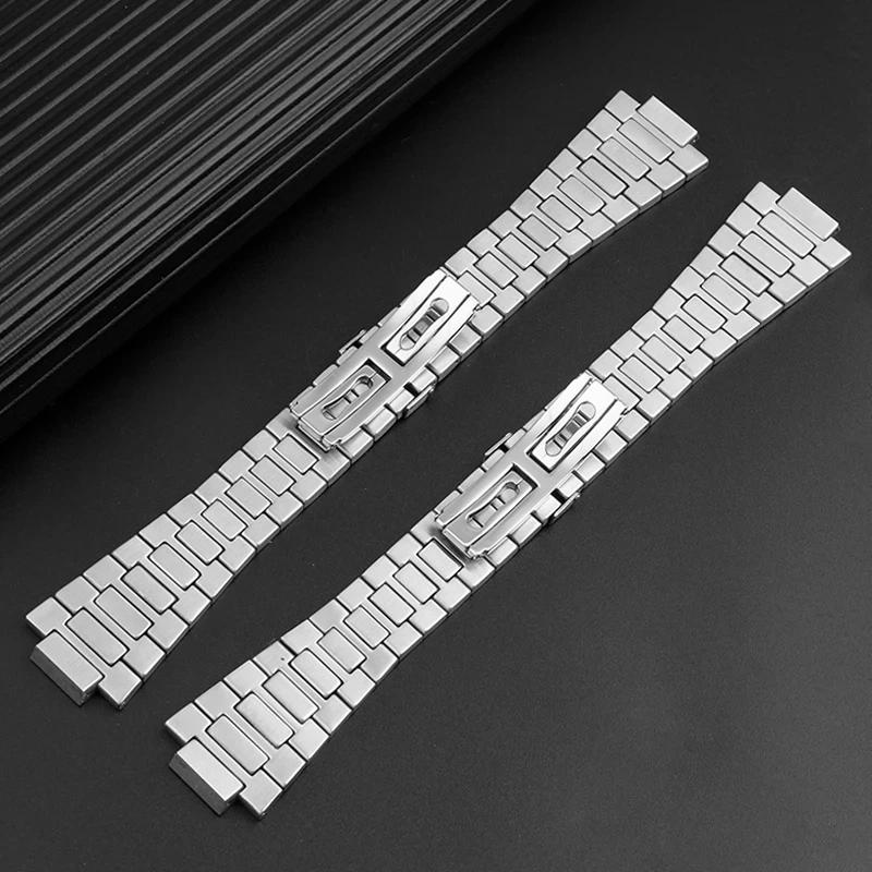 Cinturino per Patek Philippe Nautilus 5711/5726 cinturino per orologio in acciaio fino da uomo cinturino in acciaio inossidabile convesso accessori per orologio 25mm