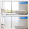 Window Privacy Film Non-Adhesive Frosted Glass Window Film For Bathroom Static Cling Heat Blocking Stickers For Home Matte White
