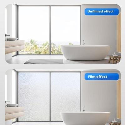 Window Privacy Film Non-Adhesive Frosted Glass Window Film For Bathroom Static Cling Heat Blocking Stickers For Home Matte White