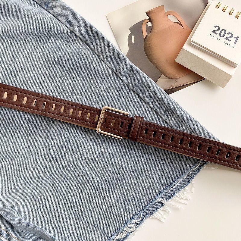 Belt Women's Retro Versatile Trendy Belt Summer New Instagram Style Small Crowd Waist Closing Jeans Belt Women