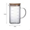 Cup Glass with Scale, Household Heat Resisttant Clear Water Pitcher lid,